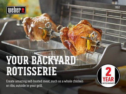 Weber 7653 Rotisserie for Use with Genesis II & II LX 4 & 6 Burner Grills