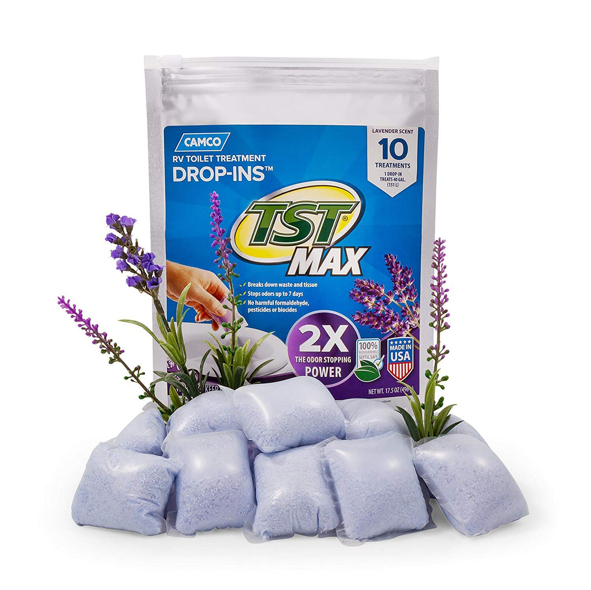 Camco TST Ultra Concentrado, Lavanda, 10 Pack - MAX Strength