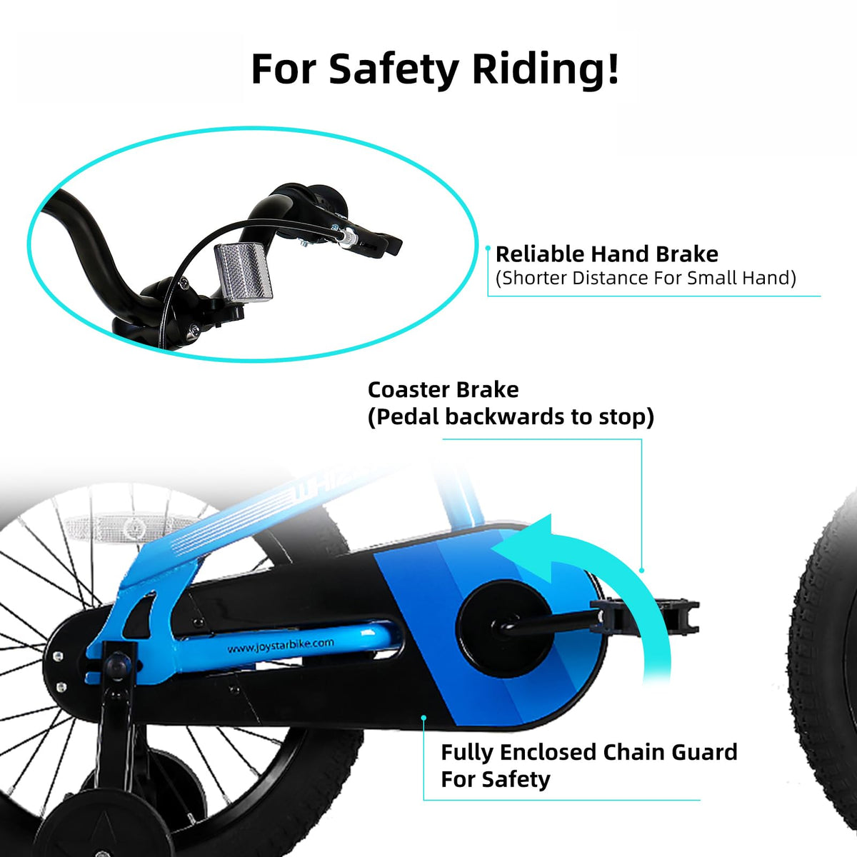 JOYSTAR Bicicleta para niños de 12 14 16 18 Pulgadas con Freno de montaña y Ruedas de Entrenamiento para niños de 2 a 9 años, 85% ensamblada