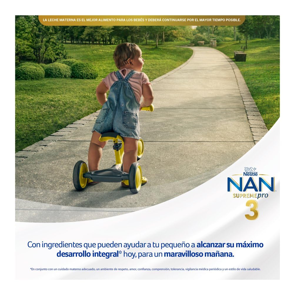 NAN 3 Supreme Pro Alimento Para Niños A Base de Leche, 1 Año, Lata 1.2 kg