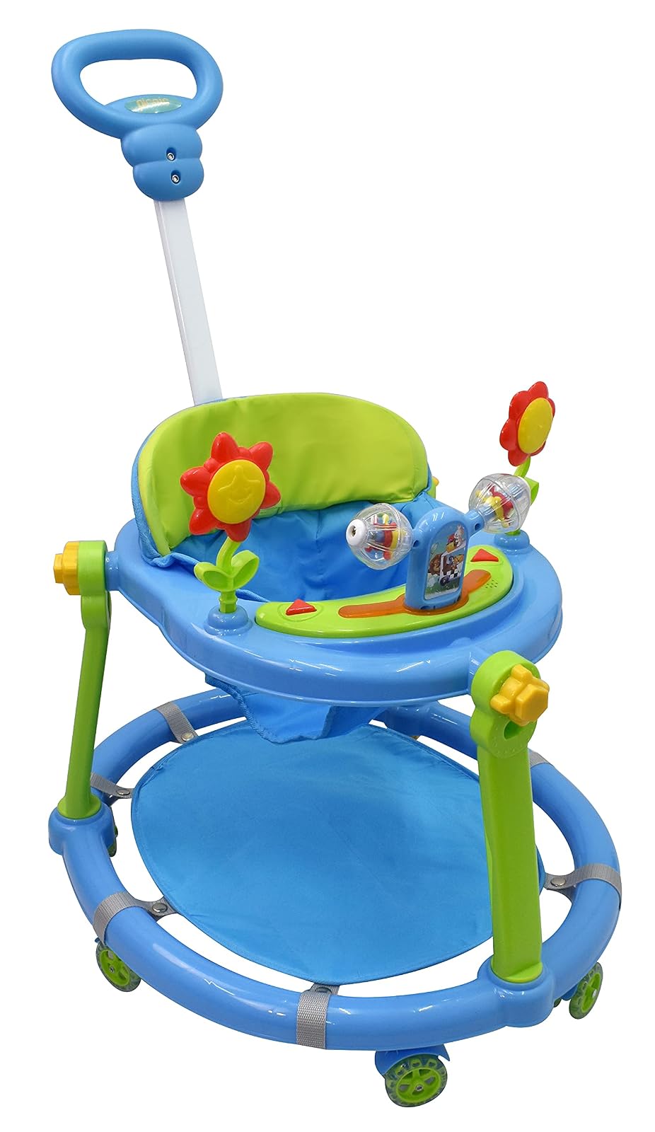 Infanti Andadera 3 en 1 Picnic con Paseador y Juguetero Musical - Verde y Azul