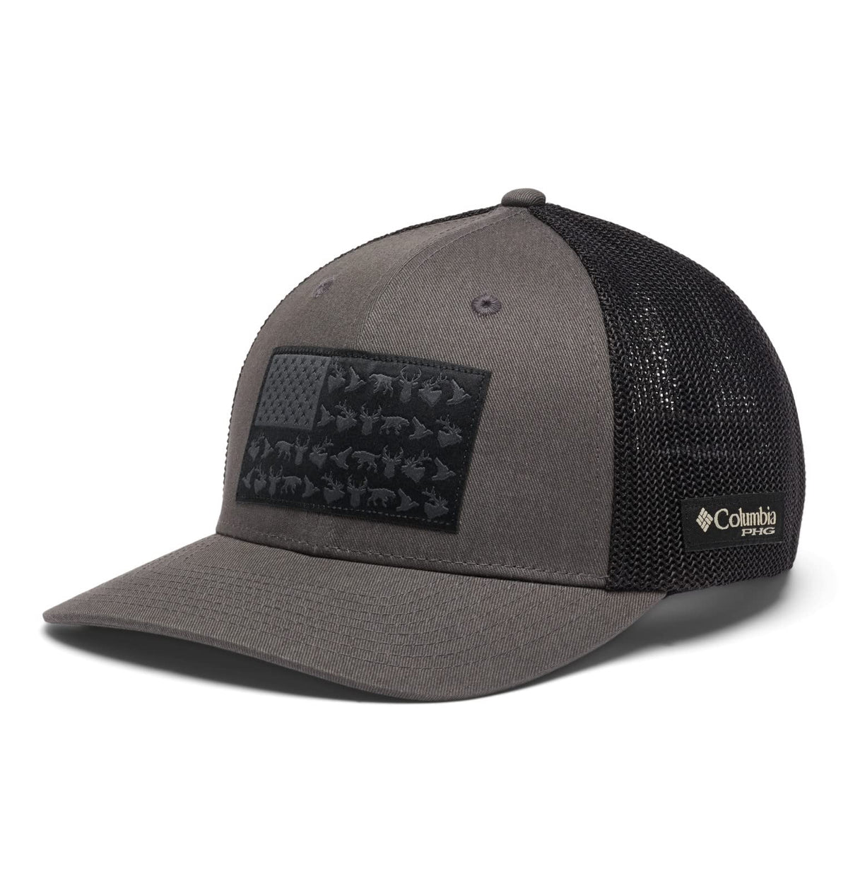 Columbia Gorra de Malla con Bandera de Juego PHG - Corona Alta Gorra para Unisex Adulto