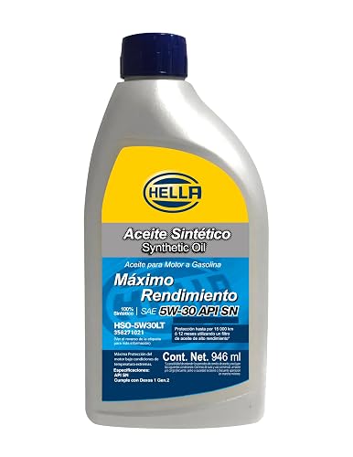 Hella Aceite 100% Sintético 5W30, 946 ml