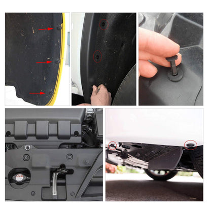 GOOACC GRC-30 Retenedores Automóvil Plástico 120 Piezas con Removedor Fijador Universal