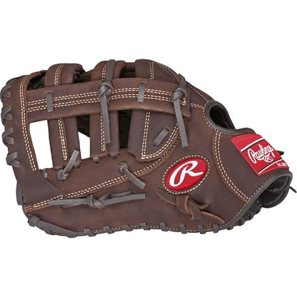 Rawlings | Guante de béisbol Preferido para Jugadores de Primera Base, Tiro para Mano Izquierda, 12.5 Pulgadas, Banda Doble de Barra de un Solo Poste