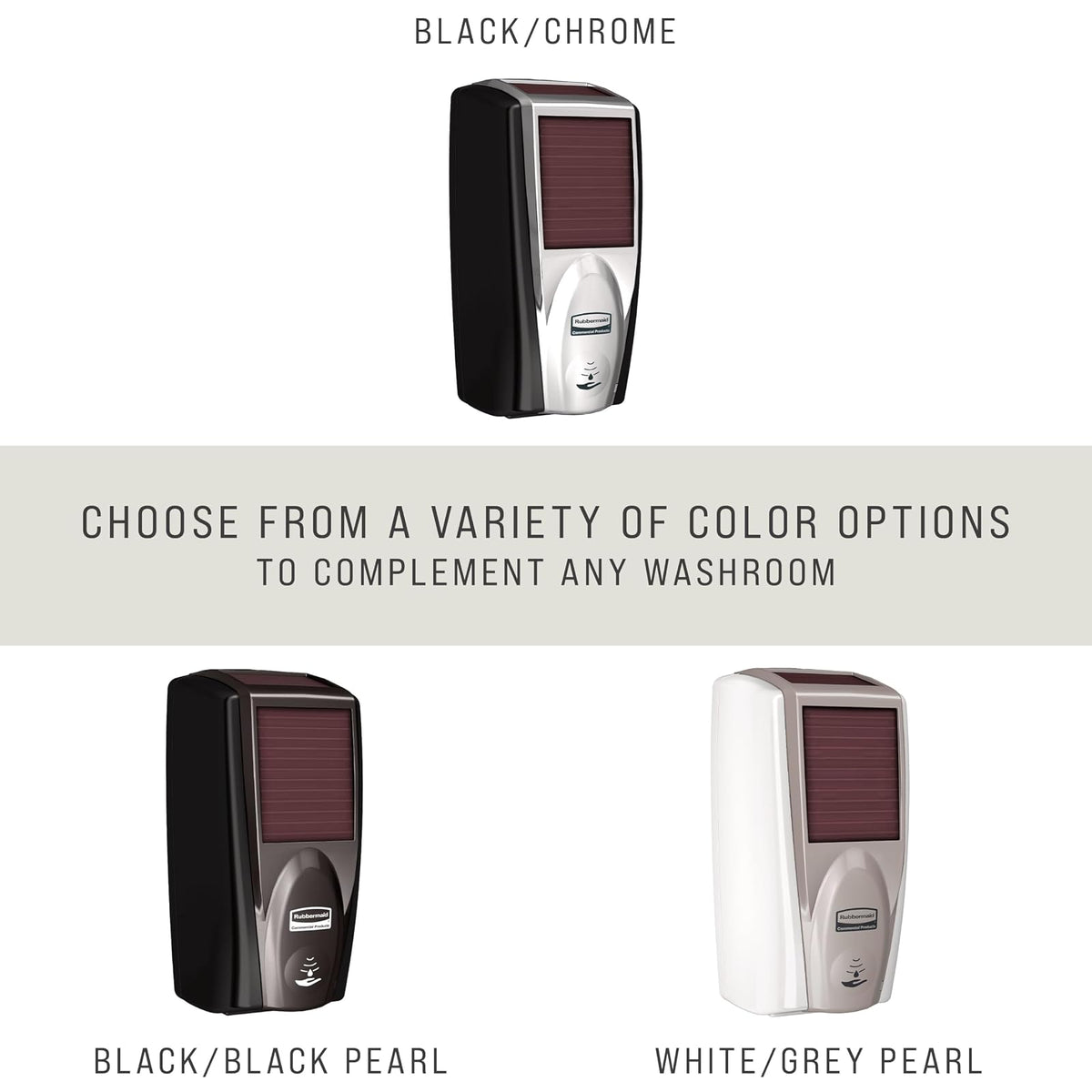 Rubbermaid Commercial 1980826 LumeCel AutoFoam Soap Dispenser, Black/Chrome