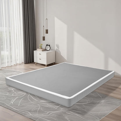 VEVOR - Somier de cama tamaño queen con tela lavable, marco de metal resistente para cama queen, base de colchón de 4 pulgadas, capacidad máxima de peso de 3500 libras, fácil montaje, 79.1 pulgadas de