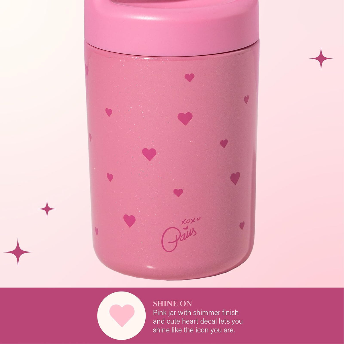 Paris Hilton PH - Calcomanías aisladas para alimentos de 16 onzas, color rosa, 16 onzas