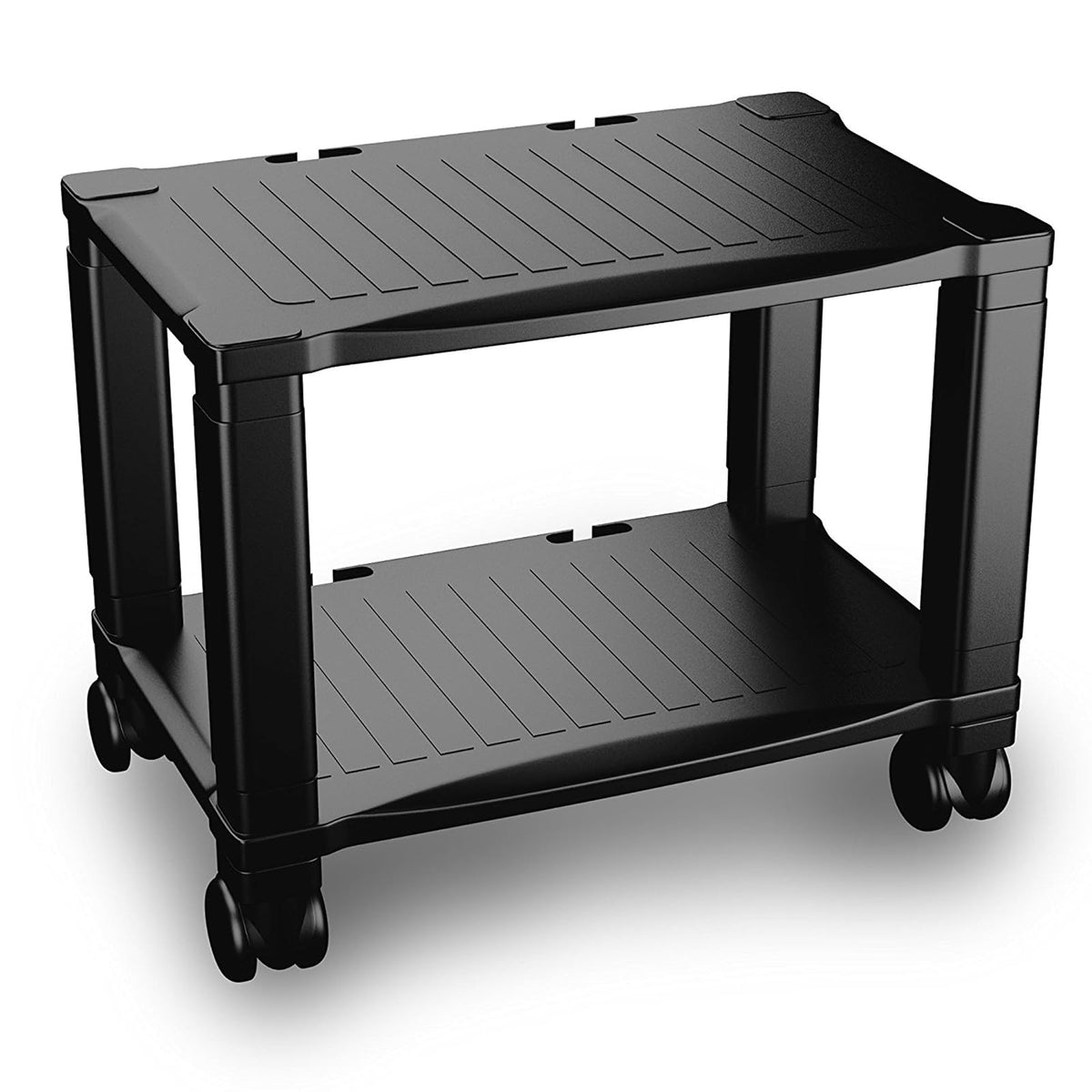 Home-Complete Soporte para Impresora de 2 Niveles para fax, escáner, Impresora, Suministros de Oficina, Compacto y móvil con Ruedas para Almacenamiento portátil