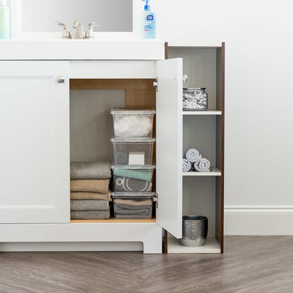 IRIS USA 6 Contenedores de 6 Qt con Tapa, Transparentes, Apilables | Ideal para zapatos, manualidades, oficina y despensa. Diseño transparente y anidable para organizar fácilmente.