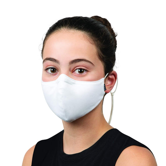 Bloch Máscara facial reutilizable elástica suave para niños con cordón y almohadilla de nariz moldeable (paquete de 3) Mascarilla facial Unisex niño