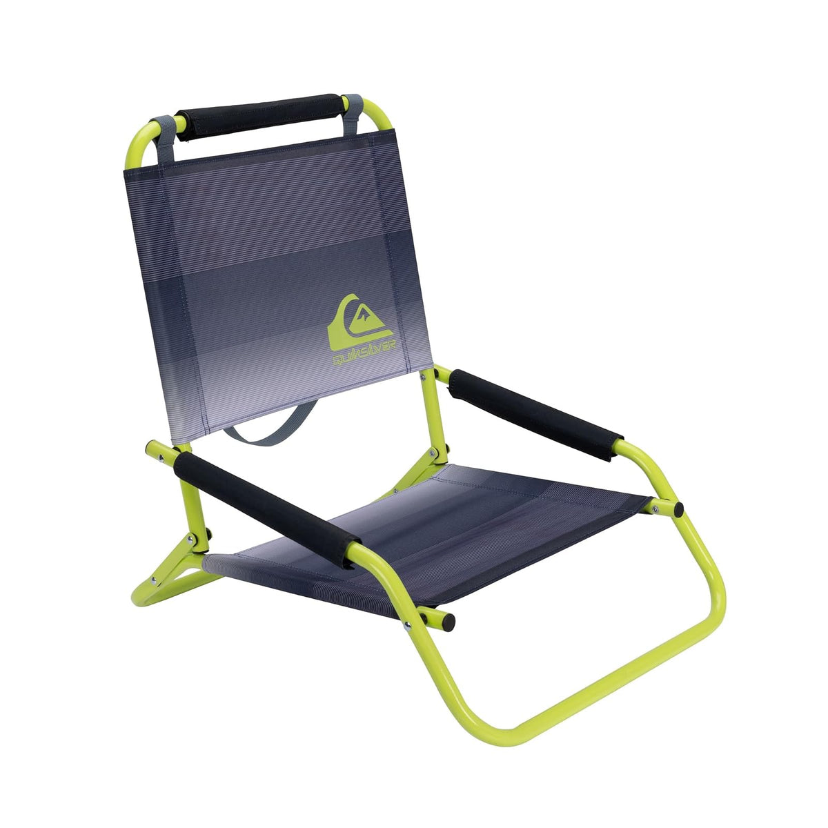 Mirabellini Quiksilver Silla de Playa Baja Plegable | Ligera, portátil, con correa de transporte, para playa, patio, camping, eventos