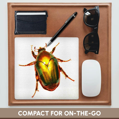 3dRose 8 x 8 x 0.25 Inches Mouse Pad, Golden Scarab Beetle (mp_155920_1)