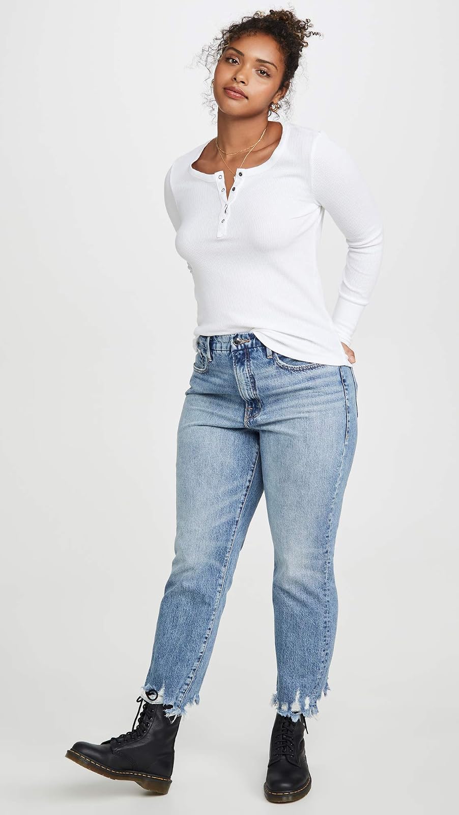Splendid - Camisa térmica Henley de Manga Larga para Mujer