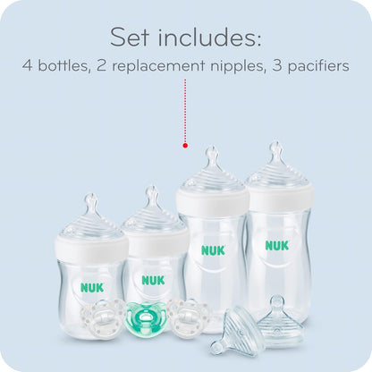 NUK Simply - Biberones naturales con set de regalo SafeTemp