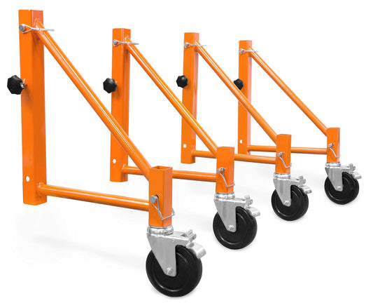 WEN 31104 Baker - Outriggers para andamios con ruedas de bloqueo de 5 pulgadas, paquete de 4