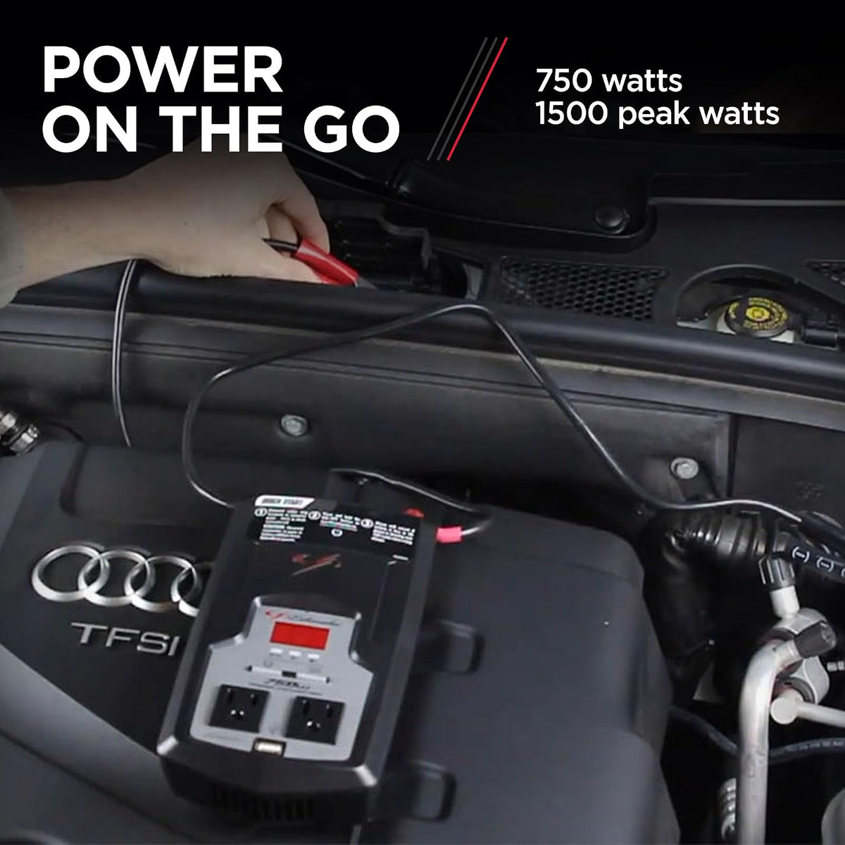 Schumacher XI75DU Inversor de Corriente Digital 750W para Automóviles, Negro
