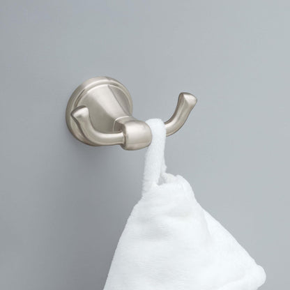 Delta Faucet Becker (1 unidad) Gancho para toalla/bata para baño, SpotShield níquel cepillado, montado en la pared BCK35-DN