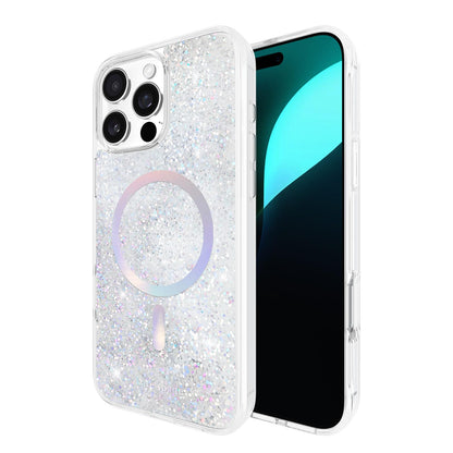 Kate Spade New York Funda para iPhone 16 Pro Max, Compatible con MagSafe - Liquid Glitter Iridescent