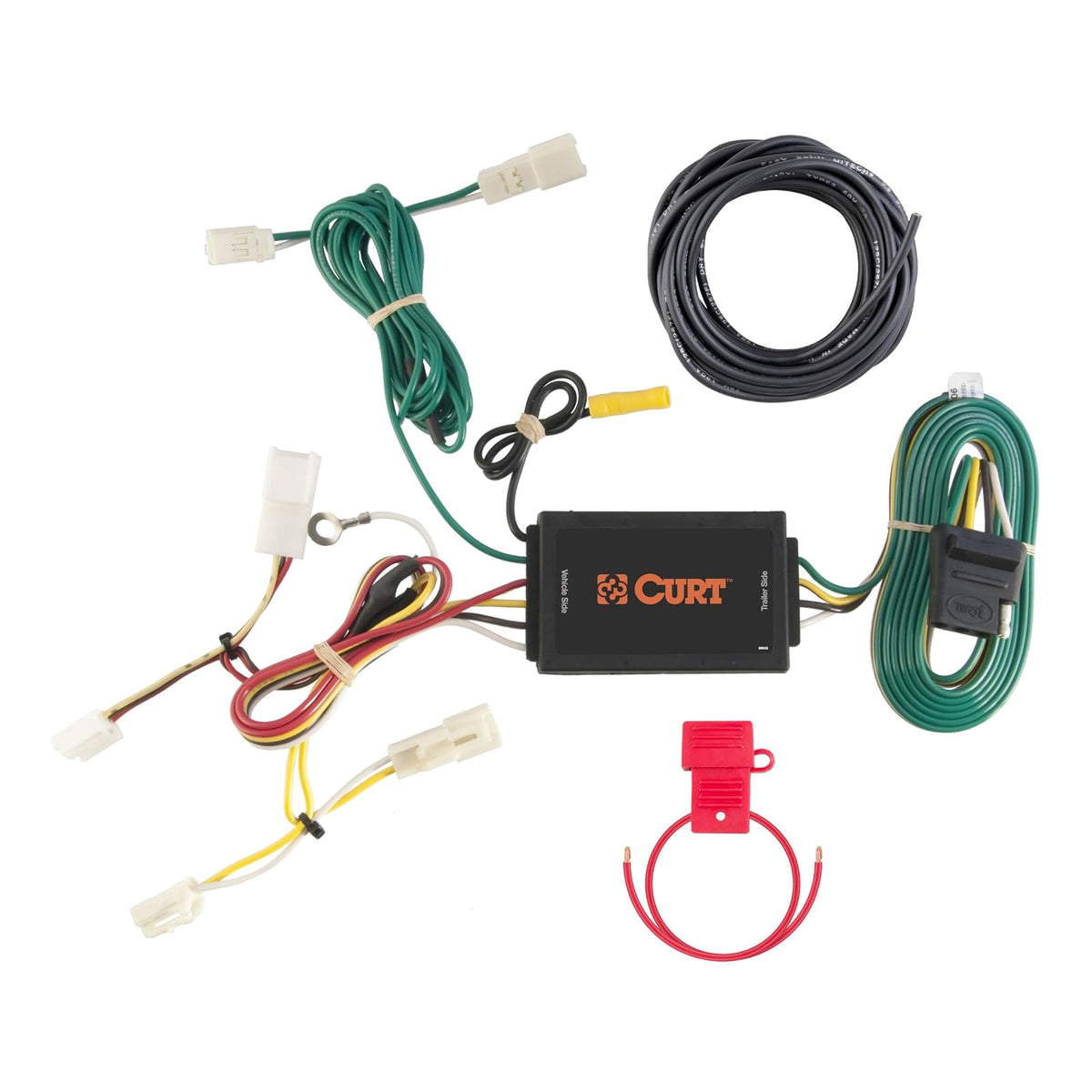 CURT Arnés de Cableado Personalizado para Remolque de 4 Pines 56106 para Toyota Sienna, Negro