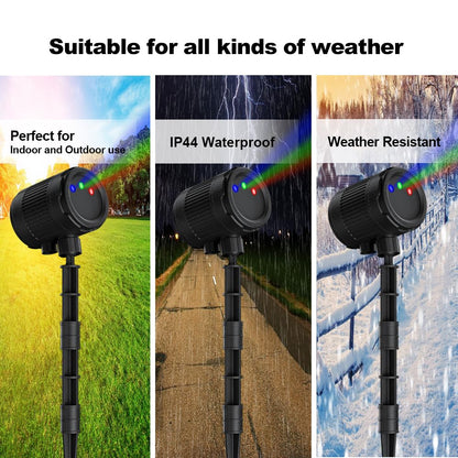 VanSmaGo Proyector Láser de Luces de Navidad para Exterior, Láser de 3 Colores, Espectáculo de Luces de Luciérnaga con Mando a Distancia RF, Regalo de Navidad, Decoración del Hogar, Jardín