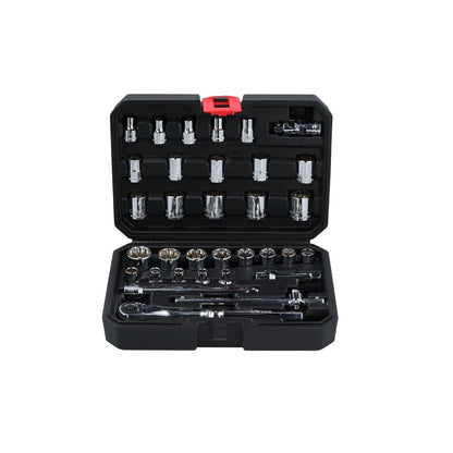 Urrea Herramientas 5200CB Urrea Juego de dados y accesorios 3/8" de 33 piezas en estuche plástico, color, pack of/paquete de 33