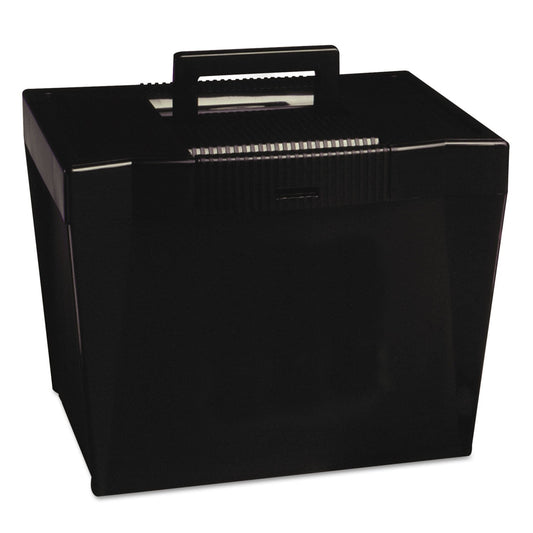 Pendaflex Caja Para Archivo, Para Documentos Carta, Con Riel Para Fólder Colgante, Con Manija, Plástico Resistente, Varios, Pieza, Color Negro, Paquete De 1 (20861)