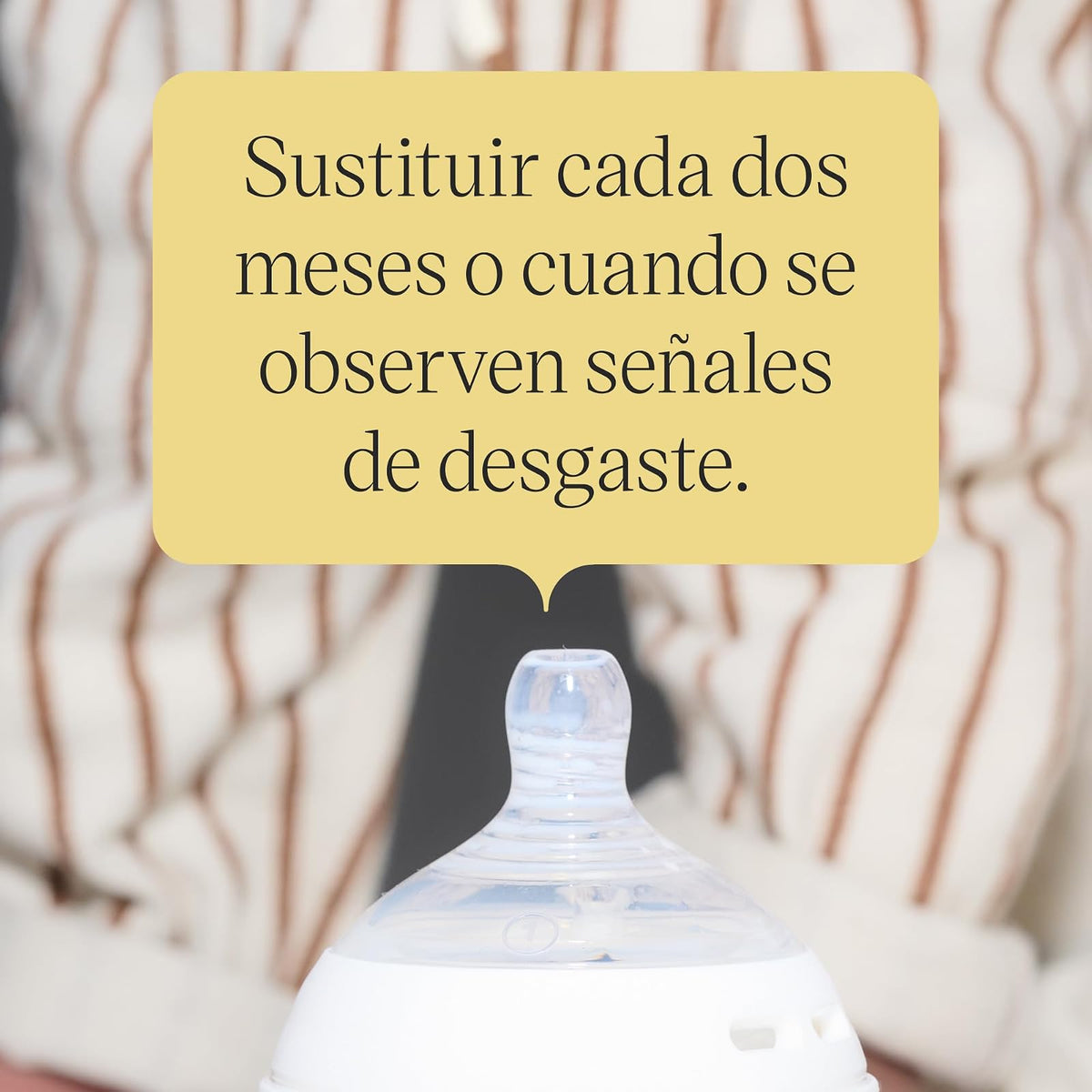 Tommee Tippee Tetinas Natural Start, Alimento Espeso, 6m+ | Paquete de 2, Tipo Pecho para Agarre Natural, Válvula Anticólicos, Silicona Suave, Libre de BPA