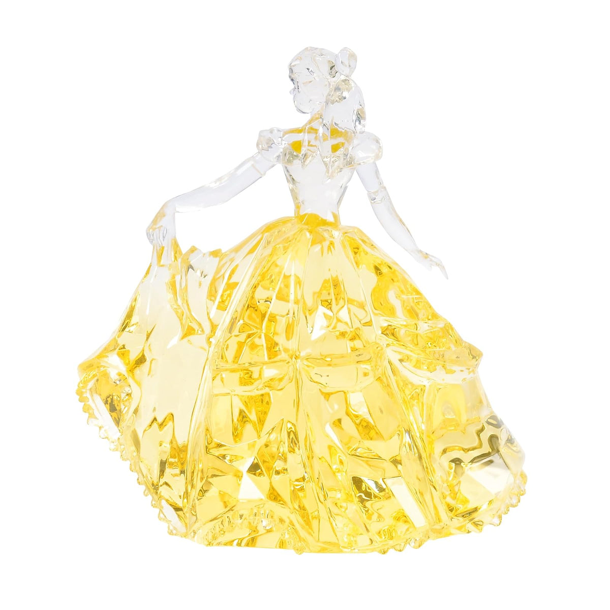 Enesco FACETS Disney Beauty and The Beast Princess Belle - Figura de Bola de 3.9 Pulgadas, Color Amarillo