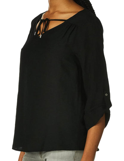 Calvin Klein Rl/Slv con corbata @Cllr Blusas para Mujer