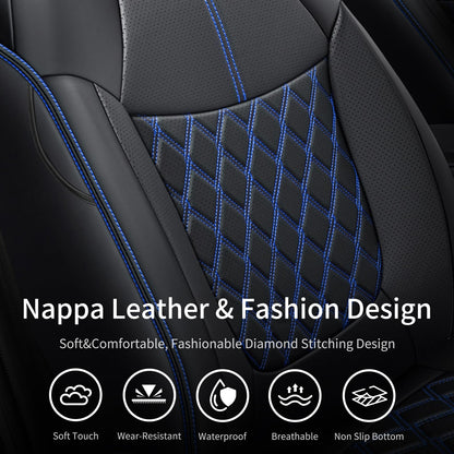 Cubreasientos de Huidasource para Auto, Juego Completo, Protector de Asiento de Cuero para Toyota RAV4, Compatible con Toyota Rav4 2019-2024 XLE LE XLE Premium Limited (No para Hybrid/Adventure/TRD