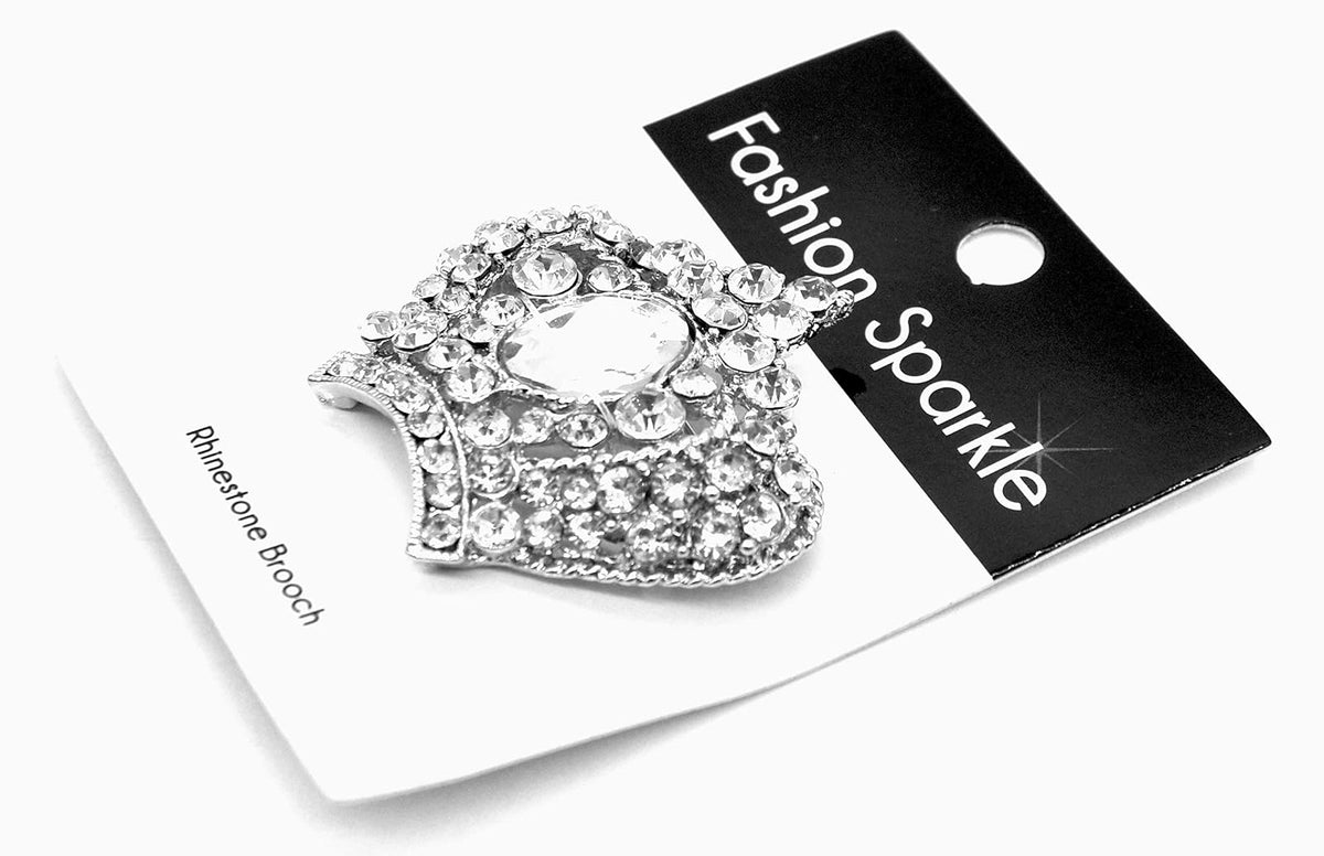 Belagio Enterprises BW-171-182 Broche de diamantes de imitación de 2 1/2 pulgadas