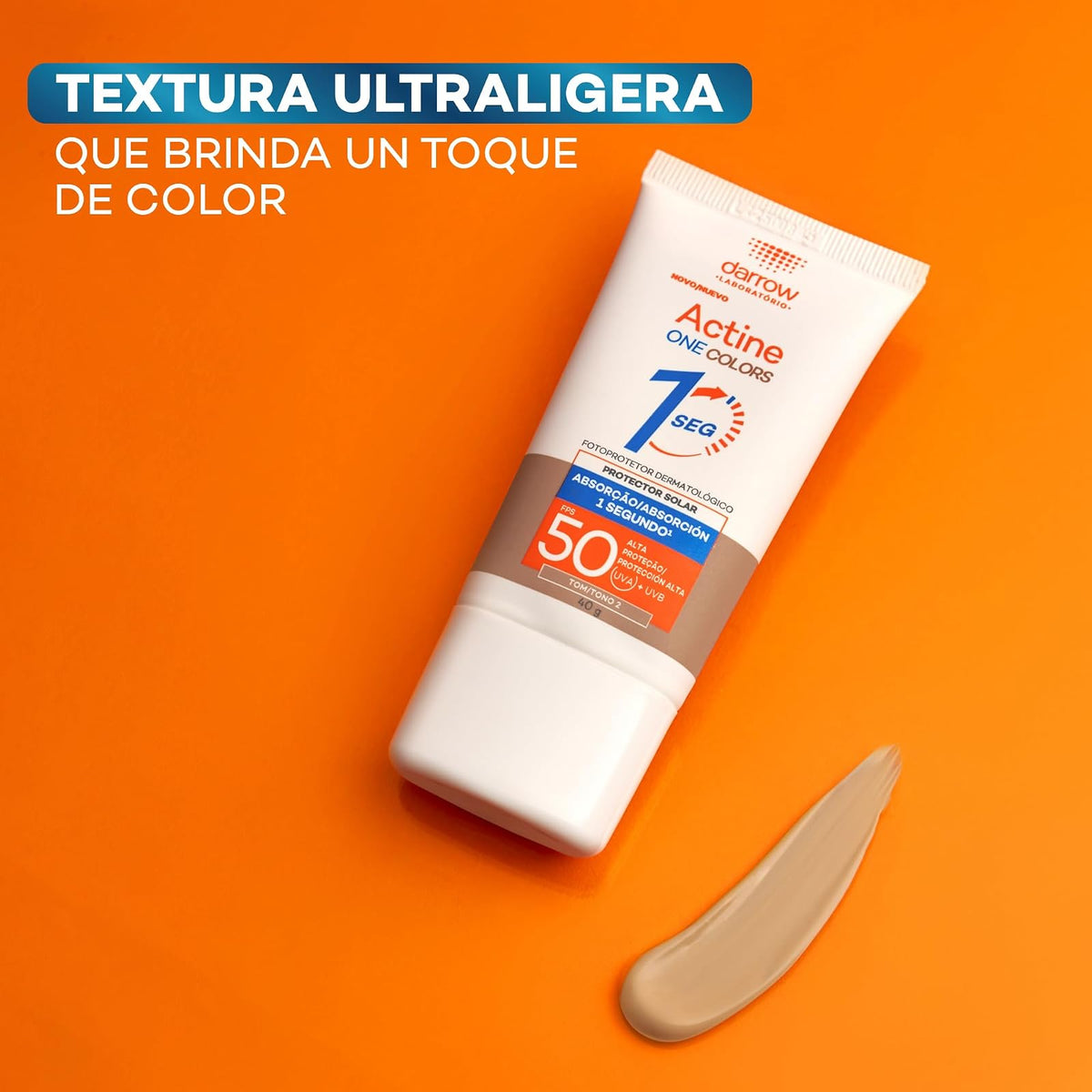 Darrow Actine One Colors Protector Solar Facial FPS50 Tono Medio, 40ml | 40ml