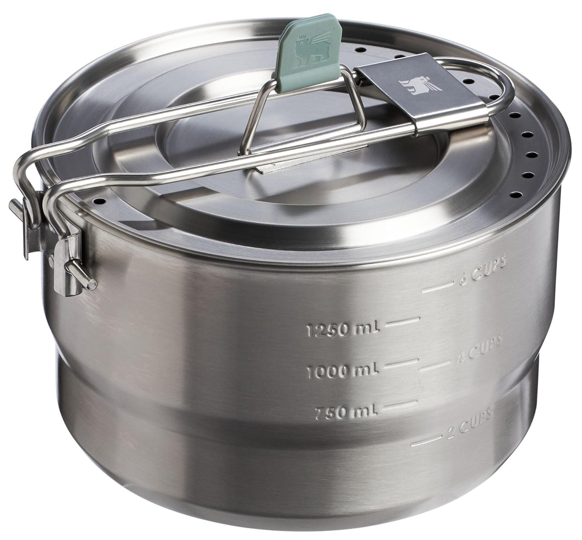 Stanley Wildfare Go - Juego de 14 Piezas de Acero Inoxidable para Preparar y cocinar | Cacerola de 1.65 Cuartos con Mango Plegable y Bloqueado | Cuencos, Utensilios, Tabla de Cortar | Esenciales de