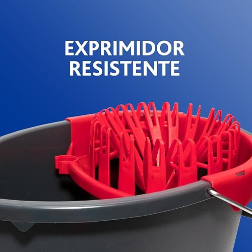Vileda Cubo Gris Style - Cubeta con Exprimidor Resistente