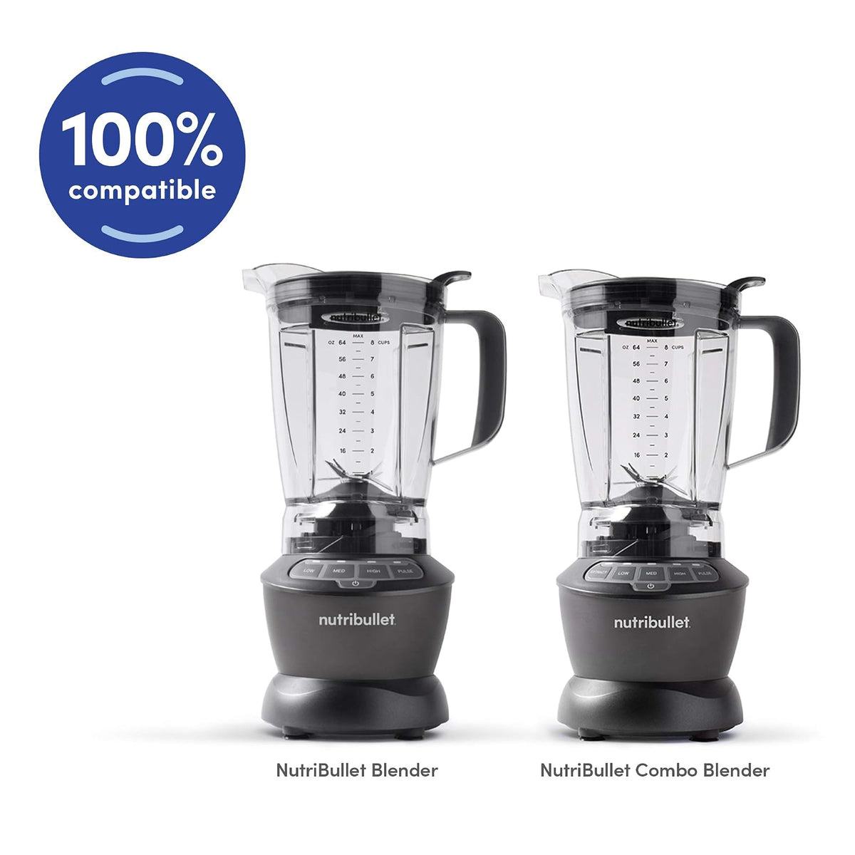 NutriBullet - ANBFP56 NutriBullet Blender Jarra de 62 onzas, transparente/negro