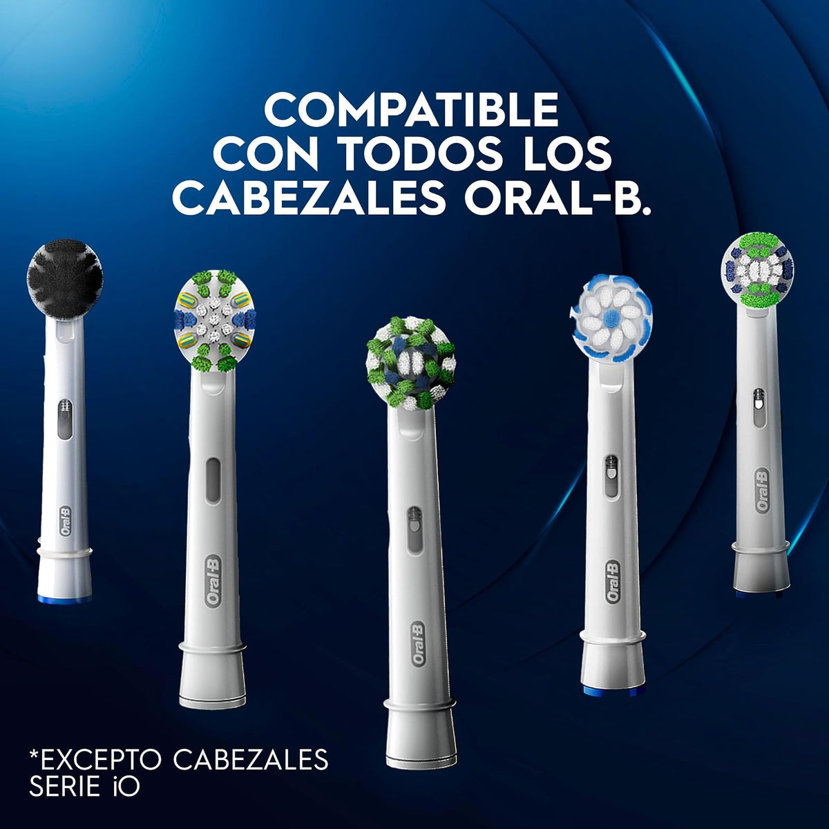 Oral-B PRO Series 1+ Cepillo de Dientes Eléctrico Cabezal Redondo, Mango Ergonómico, 3 Respuestos Presicion Clean, Negro