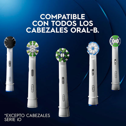 Oral-B PRO Series 1+ Cepillo de Dientes Eléctrico Cabezal Redondo, Mango Ergonómico, 3 Respuestos Presicion Clean, Negro
