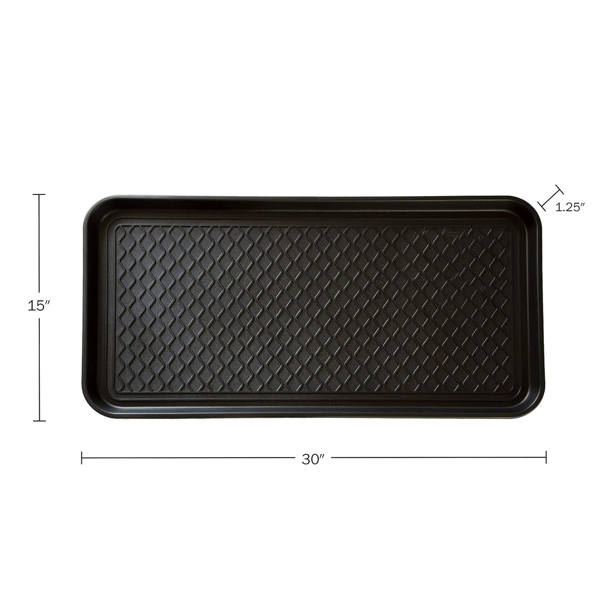 Stalwart - Bandeja para Botas para Todo Tipo de climas, Juego de 2 Alfombrillas Grandes de plástico Resistente al Agua, para Uso en Interiores y Exteriores en Todas Las Estaciones (Negro)