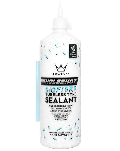 Peaty's Holeshot Biofibre - Sellador de neumáticos sin cámara (500 ml/16.8 oz)