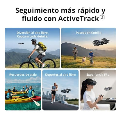 DJI Neo 2 (solo dron), dron 4K ligero con cámara | Despegue y aterrizaje desde la palma, control gestual, ActiveTrack, detección de obstáculos omnidireccional