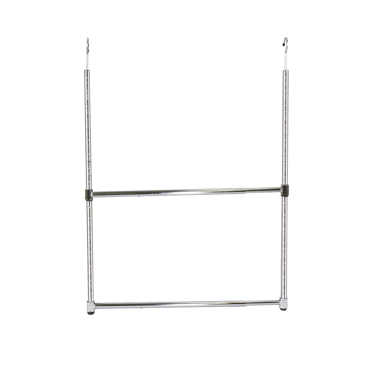 Oceanstar ACR1538C 2-Tier Portable Adjustable Closet Hanger Rod, Chrome