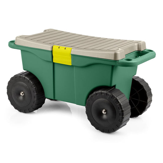 Pure Garden 75-MJ2011 Plastic Garden Storage Cart & Scooter, 20"