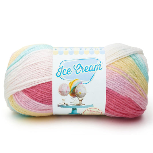 Lion Brand Ice Cream Lana Color Cookies and Cream, Tutti Frutti, 1 uds. por Paquete
