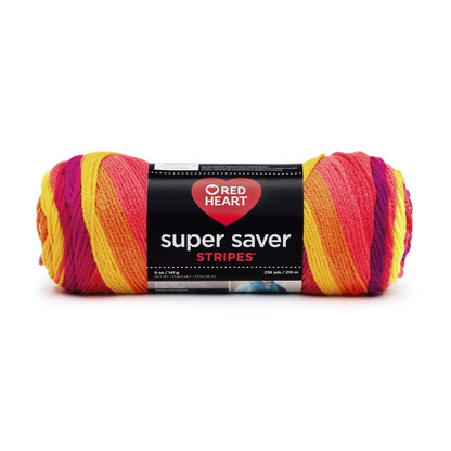 Red Heart Estambre Acrílico Peso Medio Categoría 4 - Fruity Stripe - Rayas