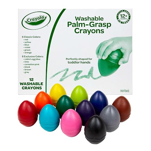 CRAYOLA Palm Grasp Crayones | Imprescindibles en el aula, suministros escolares para maestros para niños, jardín de infantes y primaria, a partir de 1 año
