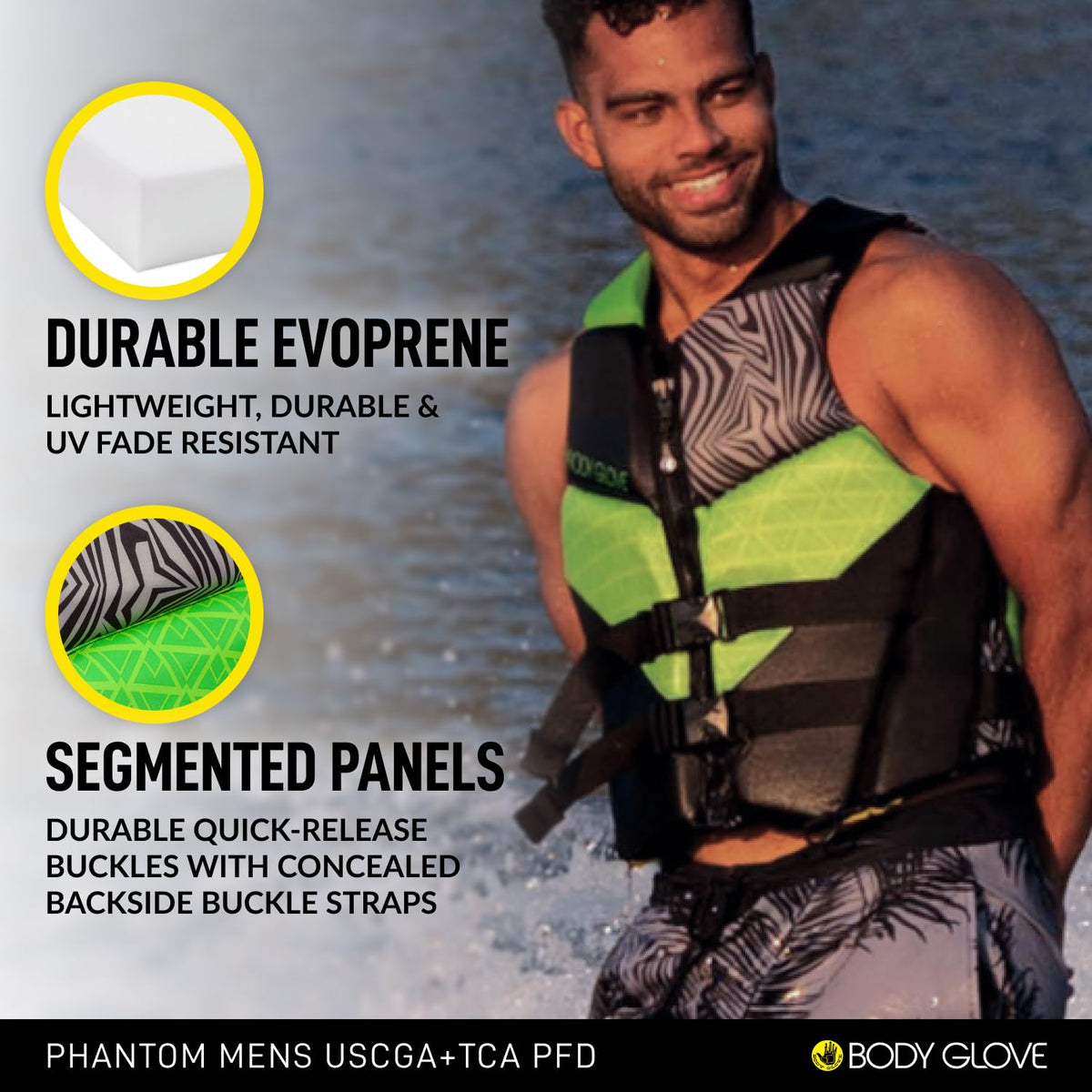Body Glove Phantom USCGA Chaleco Salvavidas PFD para Hombre