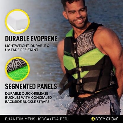 Body Glove Phantom USCGA Chaleco Salvavidas PFD para Hombre