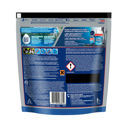 Finish® Quantum Detergente en Tabletas para Lavavajillas, 26 tabletas, Sin necesidad de pre-lavar para una limpieza profunda y duro contra la grasa
