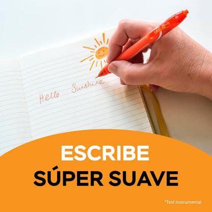 BIC, Bolígrafos de gel de secado rápido, Gelocity Quick Dry, punta ultrafina 0.7 mm, Paquete de 8 unidades, Surtido de colores, Plumas de gel retráctiles con grip cómodo